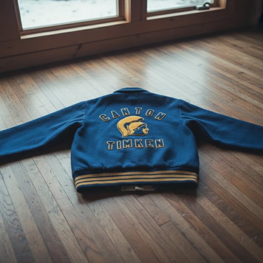 1968 Canton Timken Trojans Letterman’s Jacket – Authentic Vintage